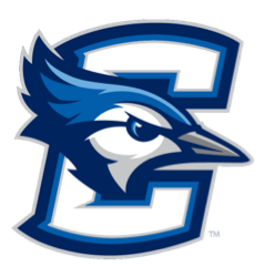 A stylized blue jay head with a fierce expression is positioned in front of a bold, blue and white letter C.